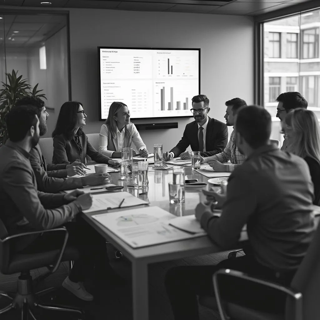 Equipo en reunión estratégica